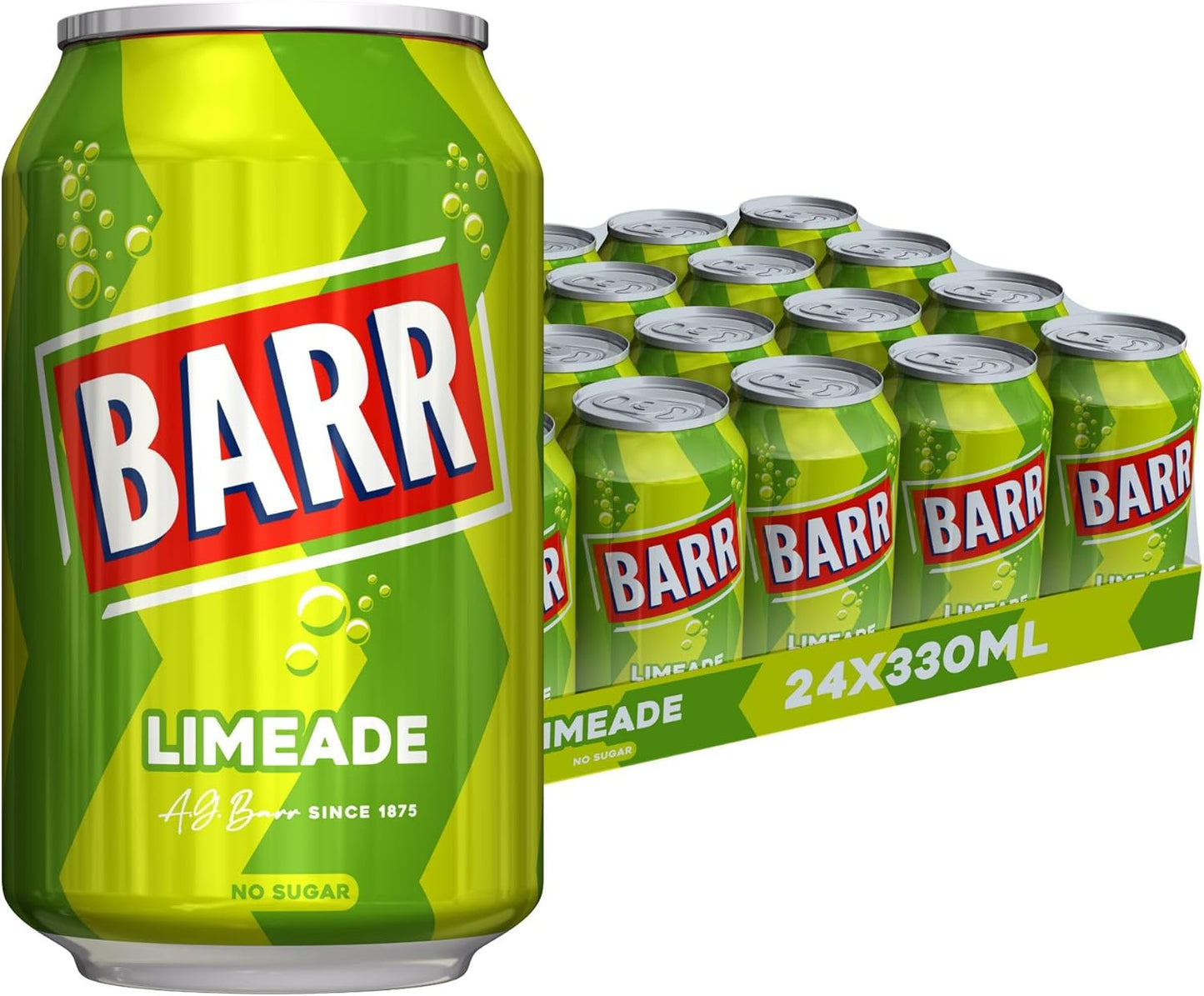 BARR Tizer 24 Pack Citrus Flavoured Fizzy Drink "Fizzingly Fun" - 24 x 330ml Cans