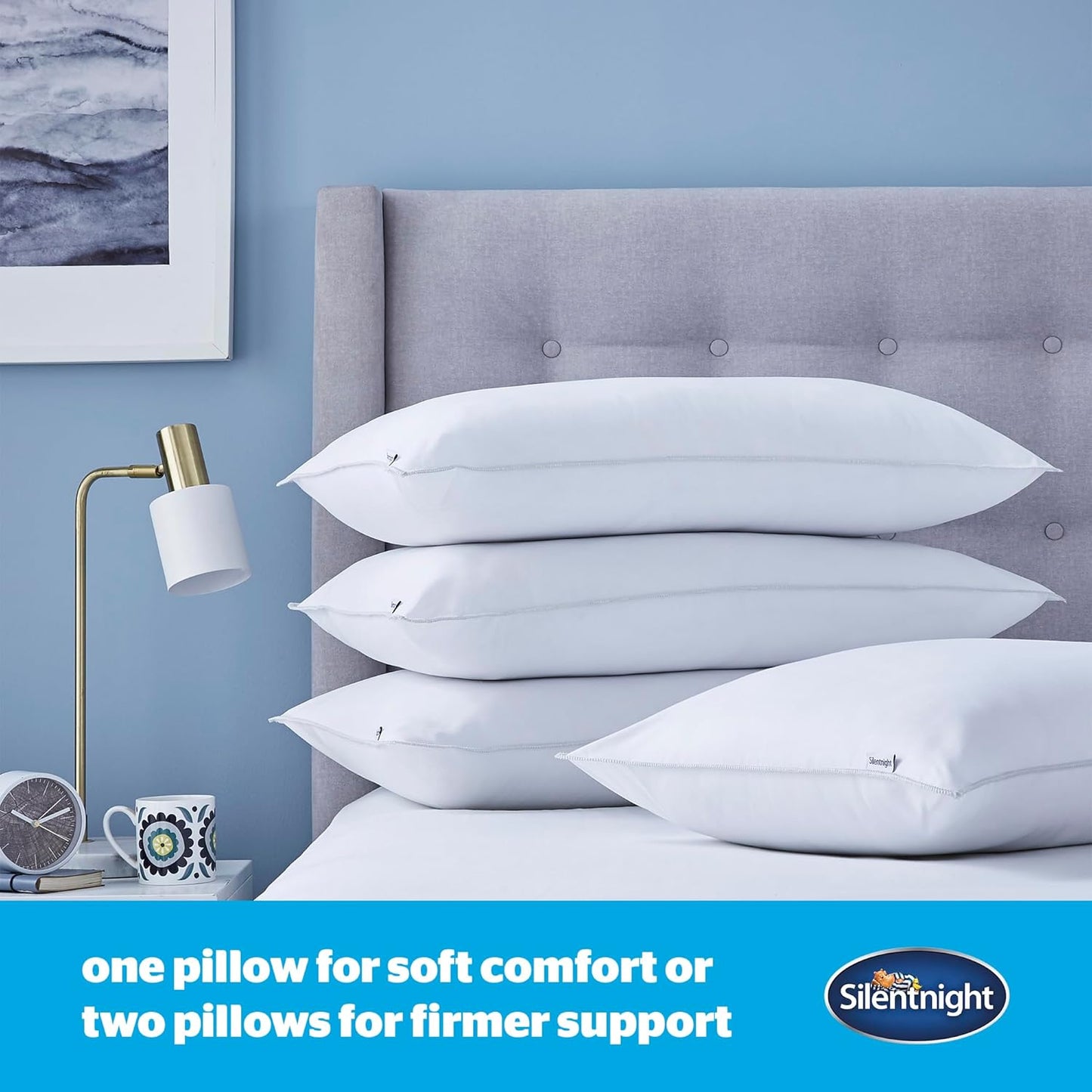 Silentnight Superwash Pillows 4 Pack - Pack of 4 Medium Support Pillows Designed to Withstand Repeated Machine Washing for Fresh and Hygienic Sleep - Hypoallergenic,White