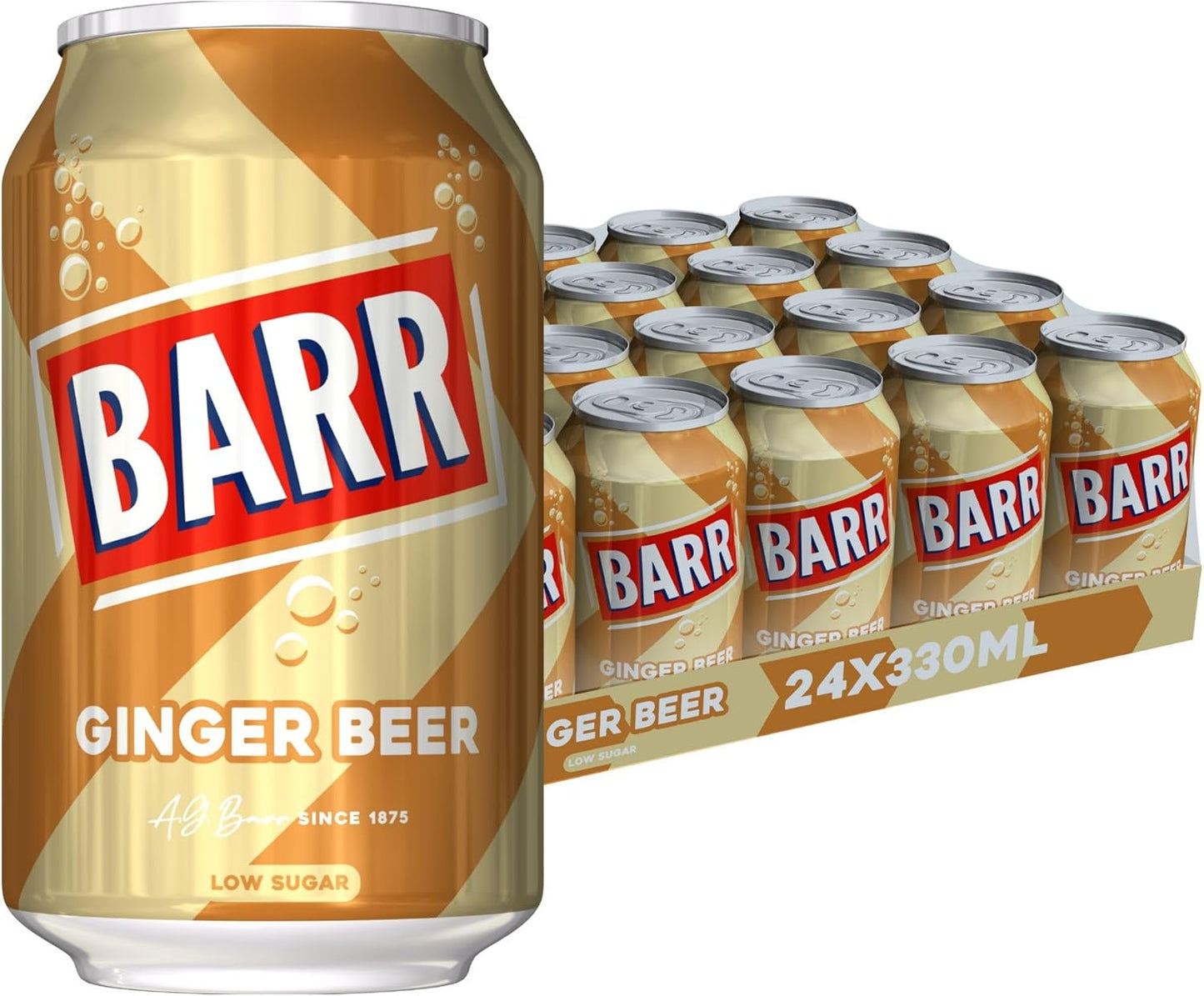BARR Tizer 24 Pack Citrus Flavoured Fizzy Drink "Fizzingly Fun" - 24 x 330ml Cans