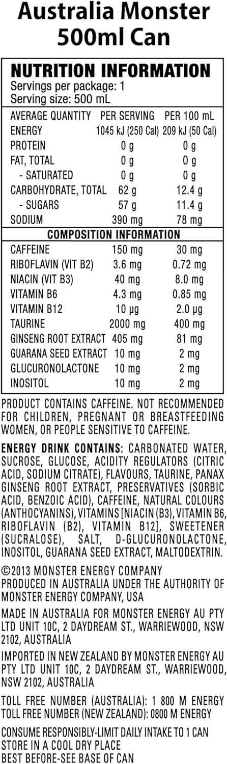 Monster Energy Drink 24 x 500ml