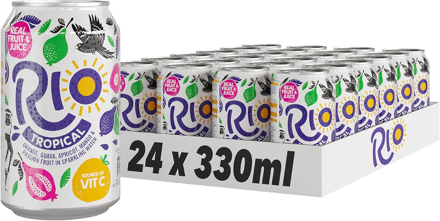Rio Tropical Fruit Juice Drink 330 ml (Pack of 24)