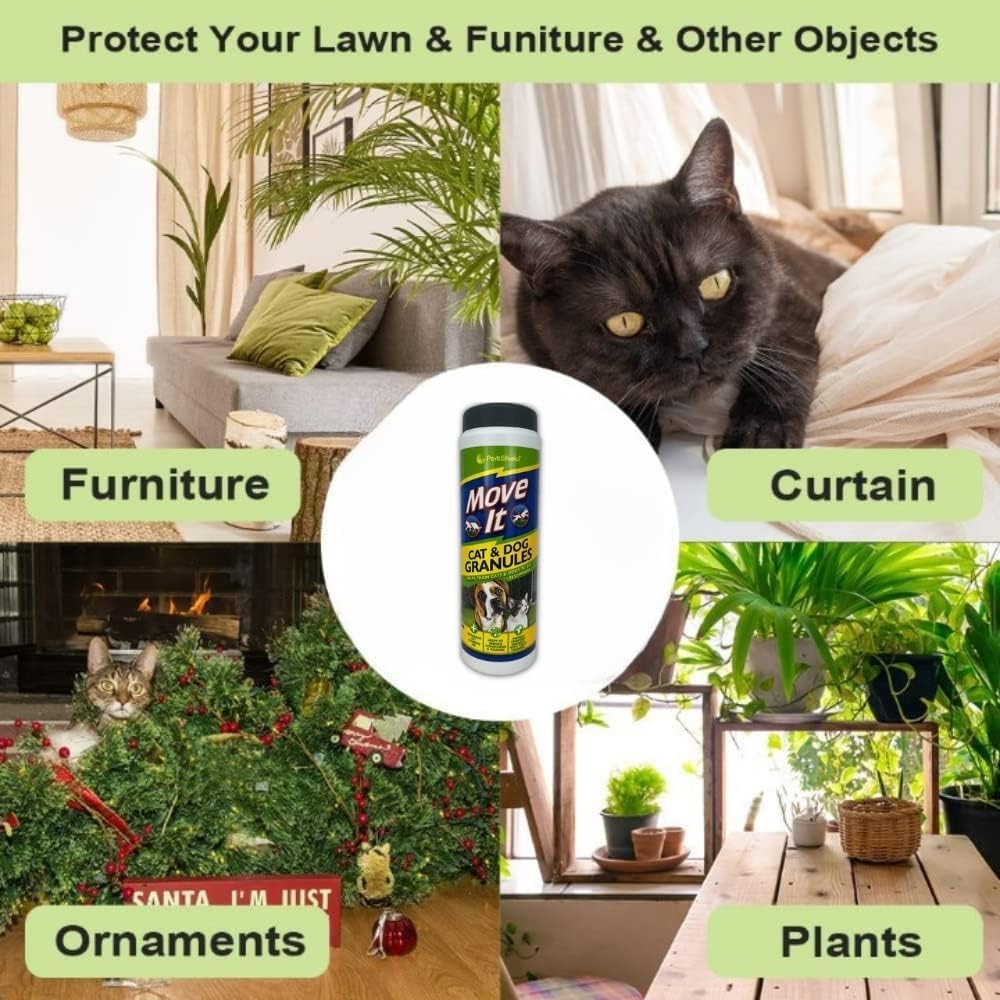 Natural Non-Toxic Cat & Dog Repellent Granules | Effective Indoor & Outdoor Deterrent for Home & Garden | Extra Strong Cat & Dog Protection | 240g (Pack of 6)