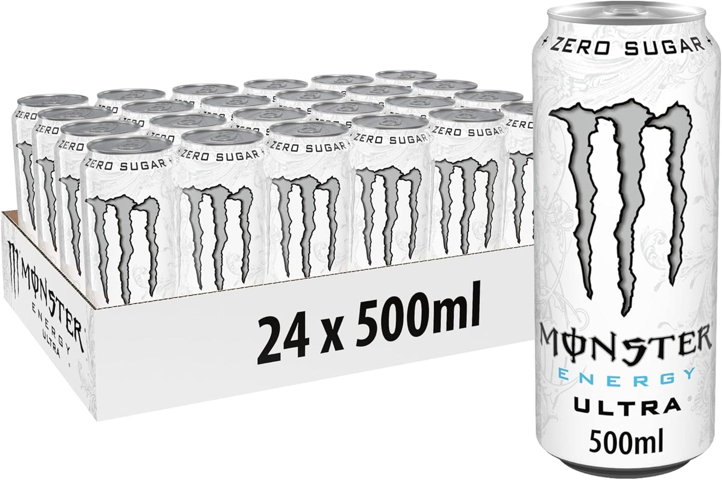 Monster Energy Ultra Rosá sugar-free energy drink, 473 ml (pack of 24).