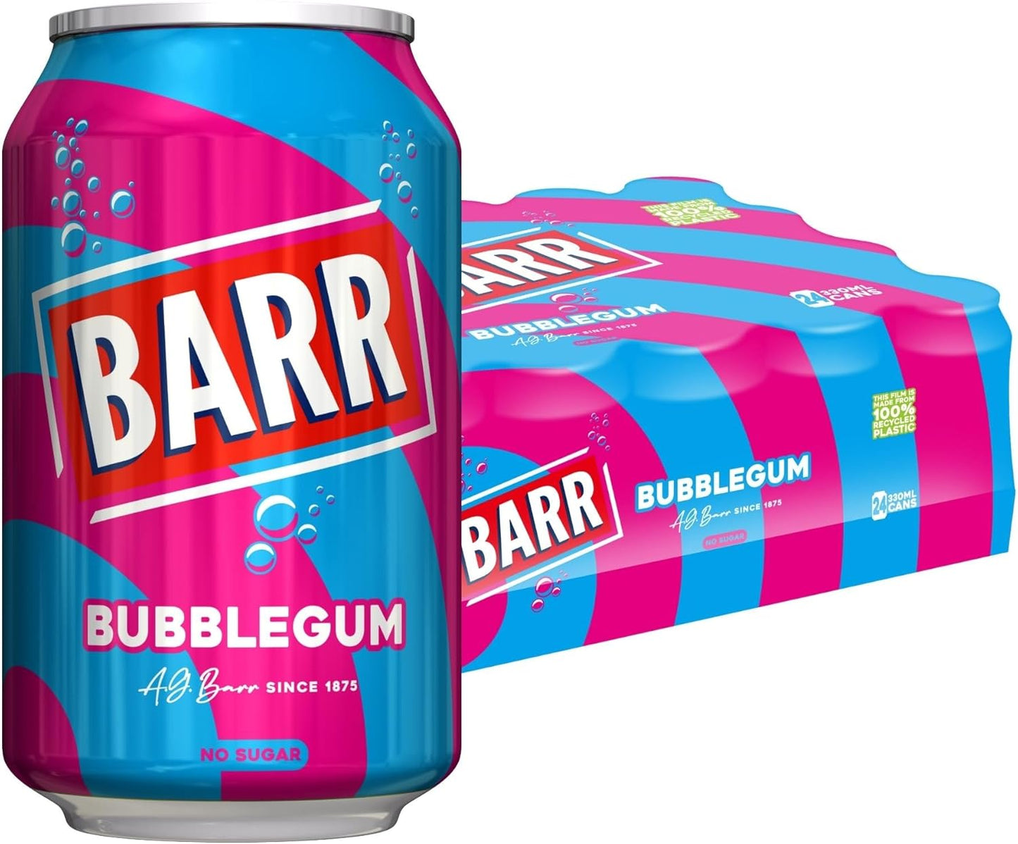BARR Tizer 24 Pack Citrus Flavoured Fizzy Drink "Fizzingly Fun" - 24 x 330ml Cans