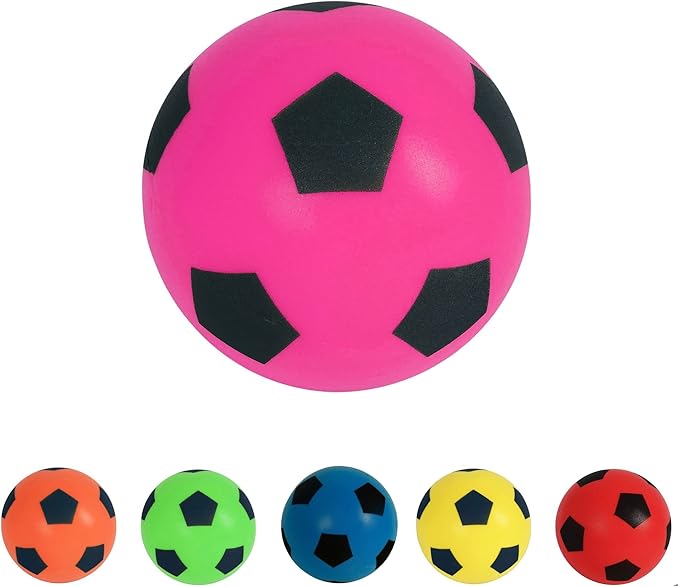 Fun Sport 20cm Football | Indoor/Outdoor Soft Sponge Foam Soccer Ball | Play Many Games For Hours Of Fun | Suitable For Adults, Boys And Girls Of All Ages (19.4cm Blue)