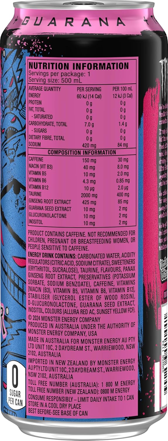 Monster Energy Drink Ultra Fantasy Ruby Red 24 x 500ml