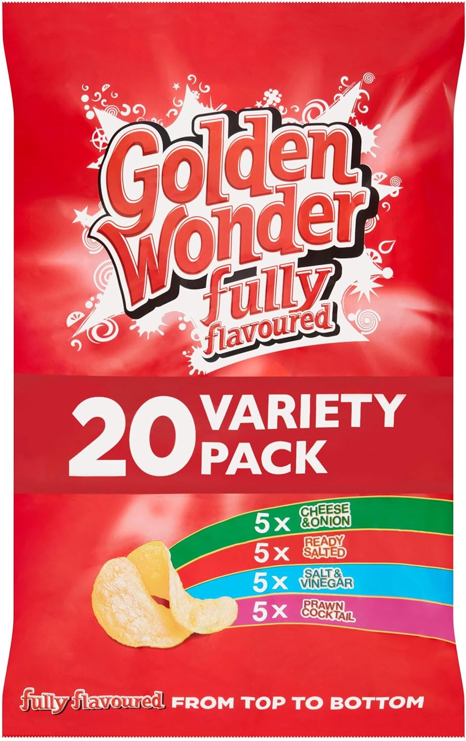 Golden Wonder Fully Flavoured Variety Pack 20 x 25g