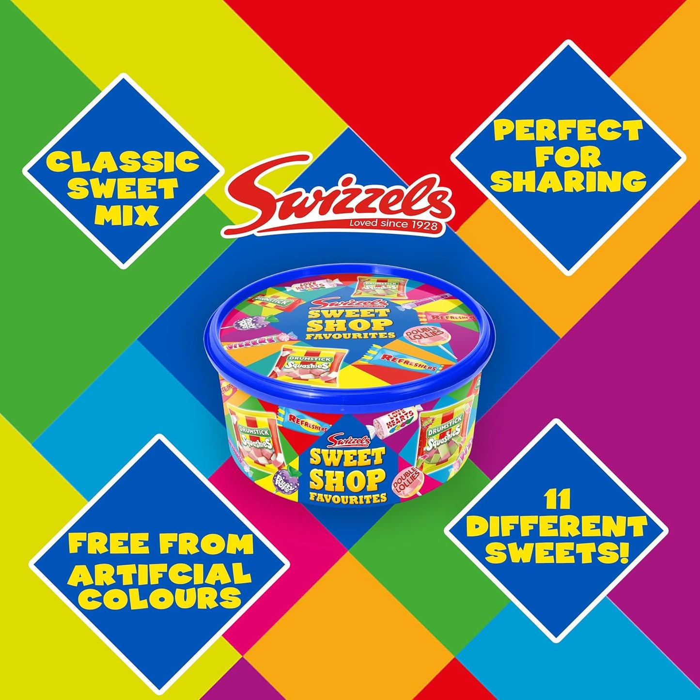 Swizzels Sweet Shop Favourites Tub 650g, White