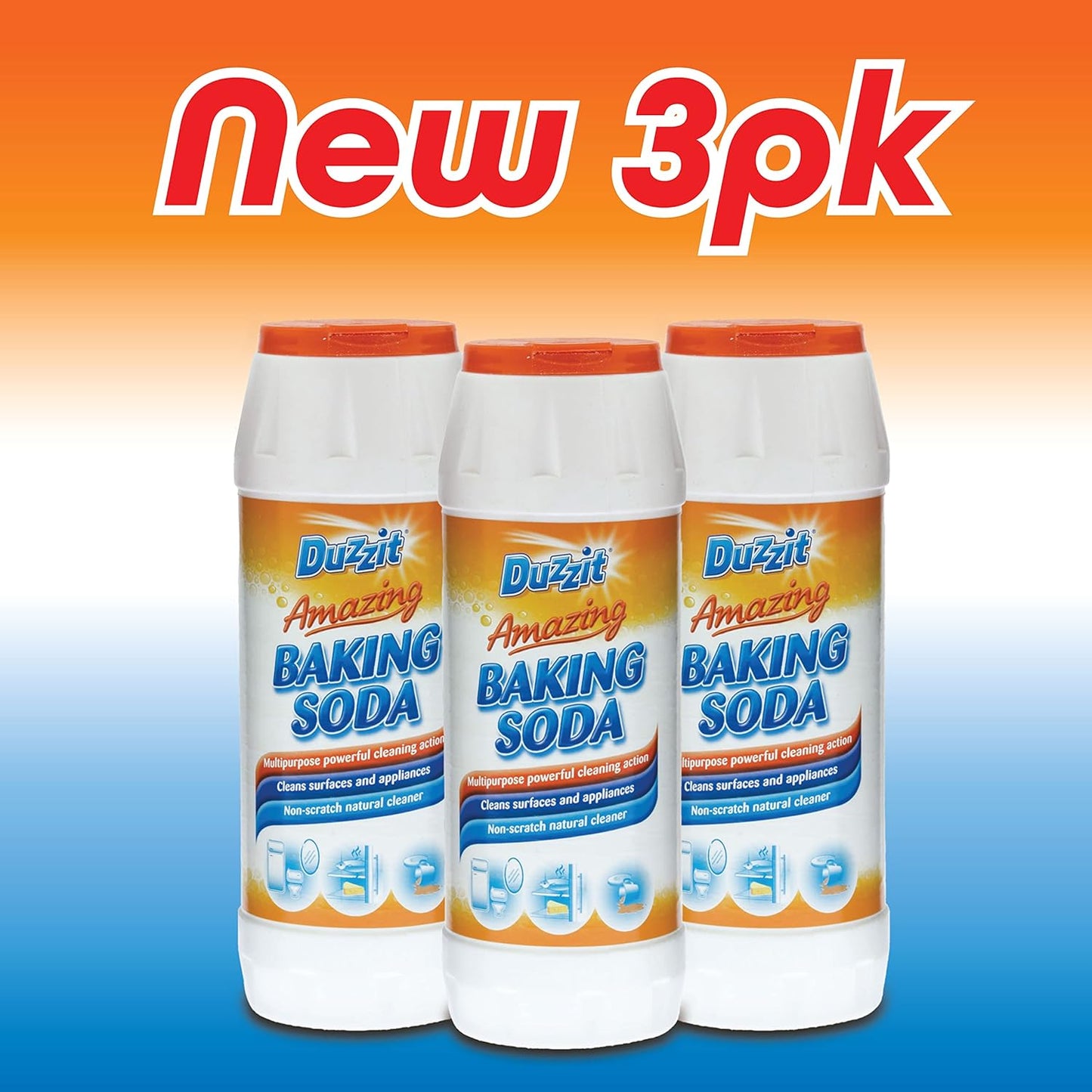 Duzzit Baking Soda, Cleans, Deodorises & More! Triple Pack, 100'S Of Uses