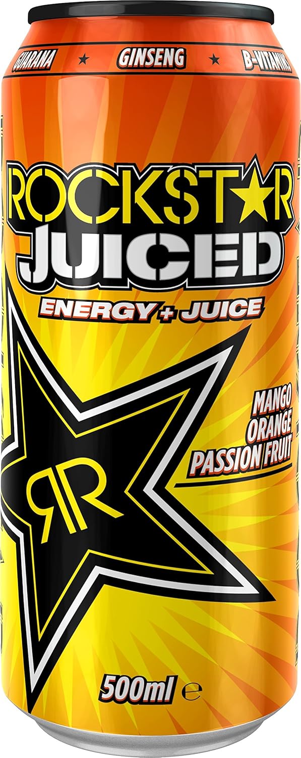 Rockstar Xdurance Energy Drink 25% more caffeine, 500ml, (Pack of 12) - Packaging May Vary