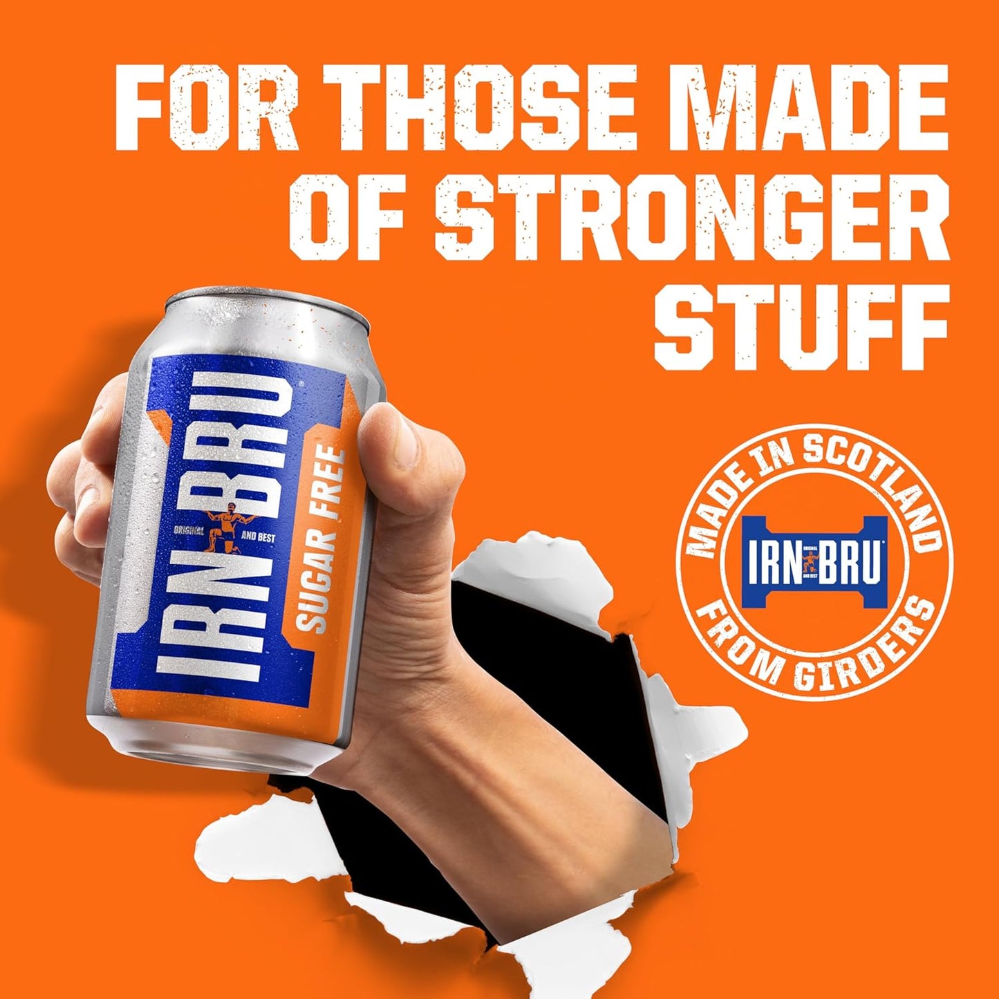 IRN-BRU Sugar-Free Diet, 24 Pack Zero No Sugar & Low Calorie Fizzy Drinks Multipack Cans - 24 x 330ml Cans