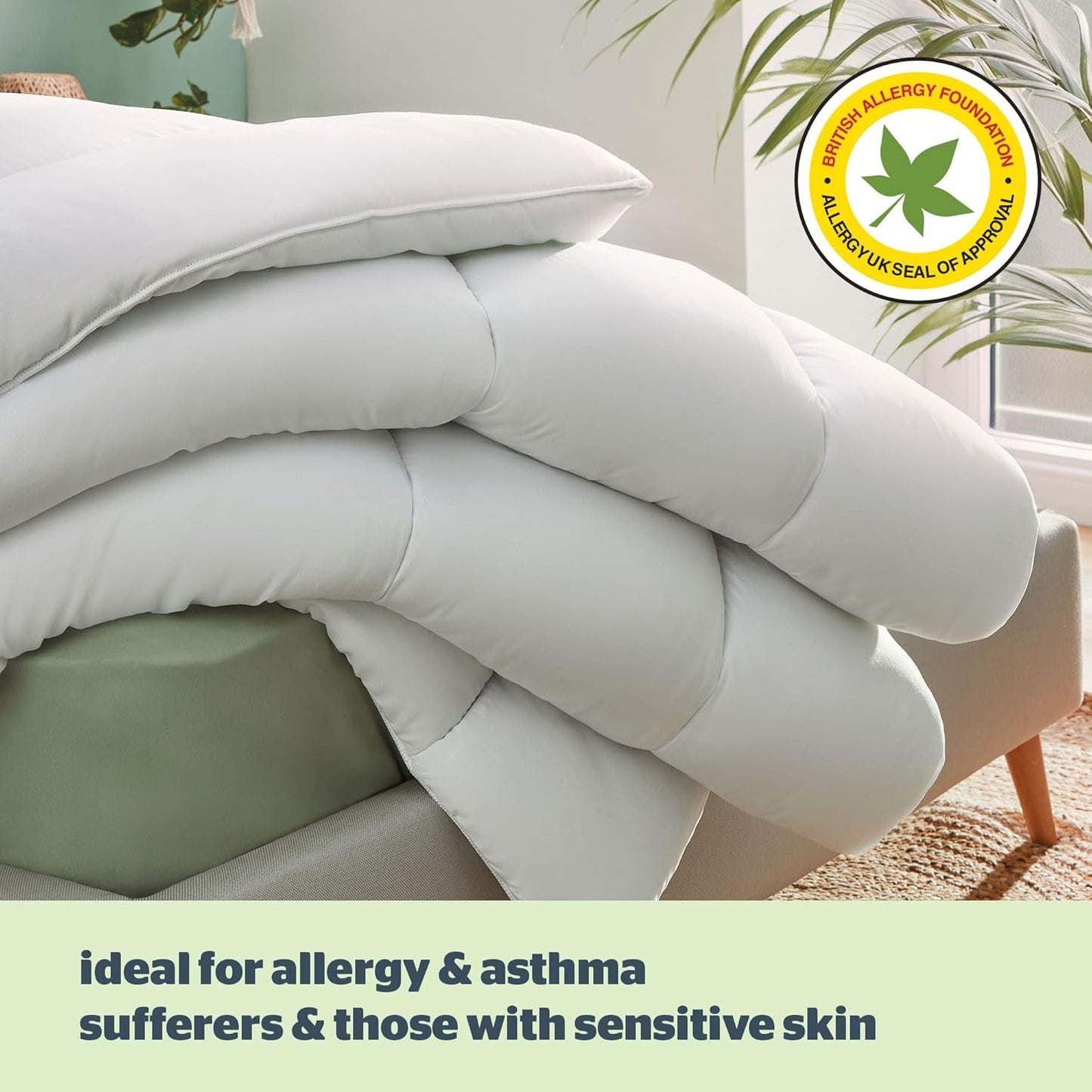 Silentnight Anti Allergy Super-King Size Duvet 10.5 Tog - All Year Round Winter Quilt Duvet Anti-Bacterial and Machine Washable with Allergy UK Approved Anti Allergy Fibres - Super-King Size Bed