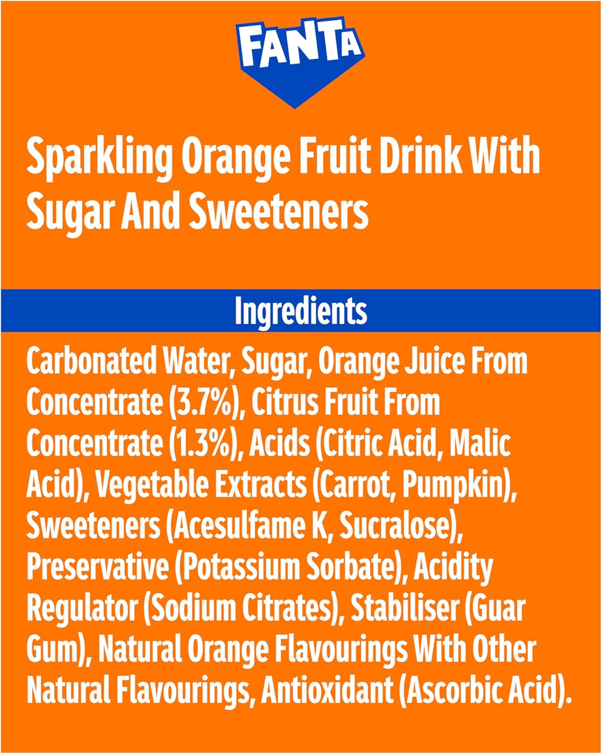 Fanta Orange Cans, 24 x 330ml