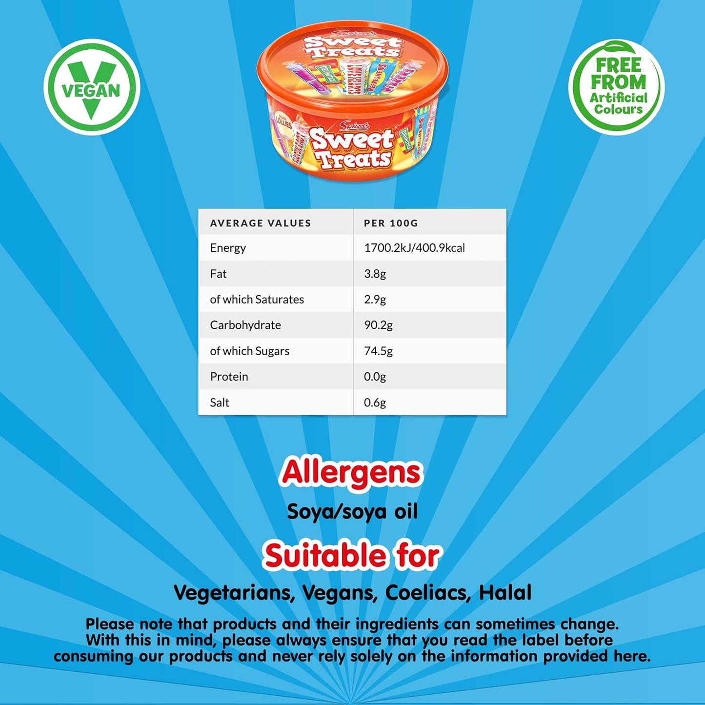Swizzels Sweet Treats Tub 600g, White