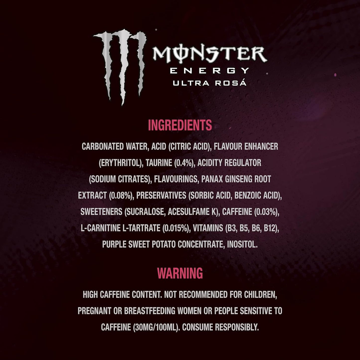 Monster Ultra Rosa 12 x 500 ml