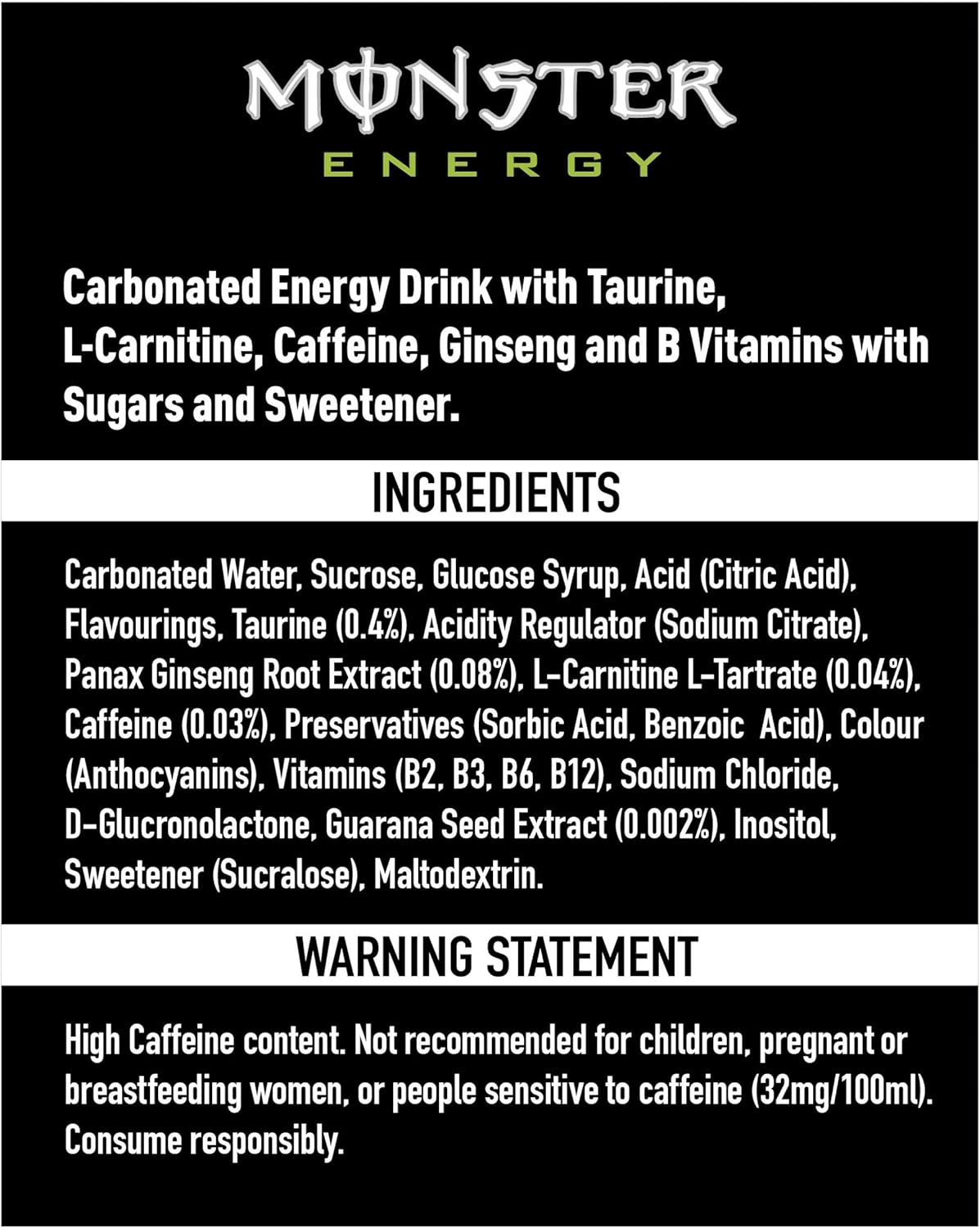 Monster Energy Drink Can 500 ml (Pack of 24)