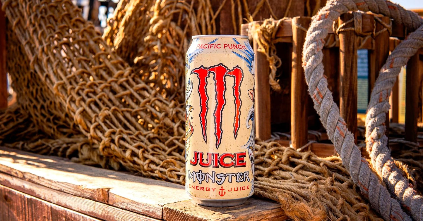 Monster Energy Pacific Punch, 12 x 500 ml, disposable box, with a mix of raspberry, guava and cherries