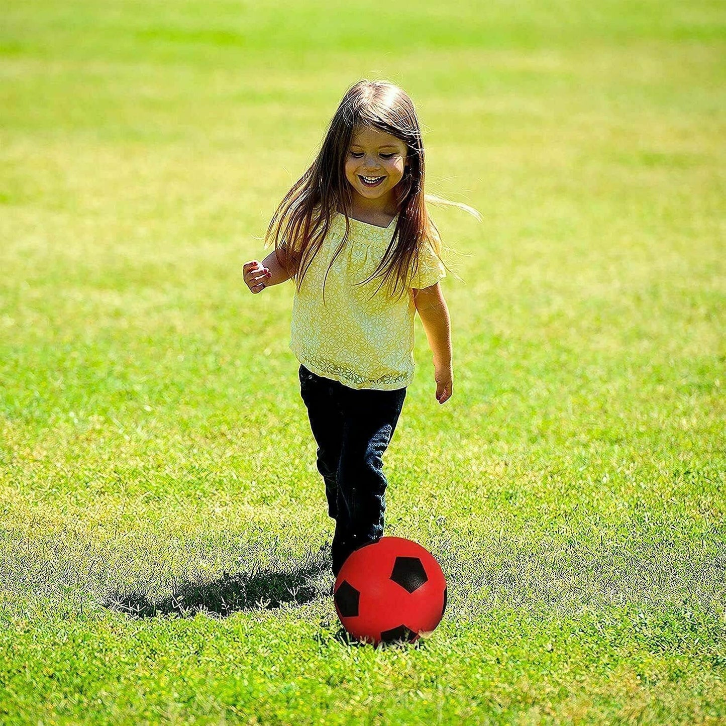 Size 4 Football (17.5cm) | Sponge Foam Soccer Ball | Outdoor Games for Kids | Indoor Football, Kids/Adults Garden and Beach Games | Soft Toddlers Ball
