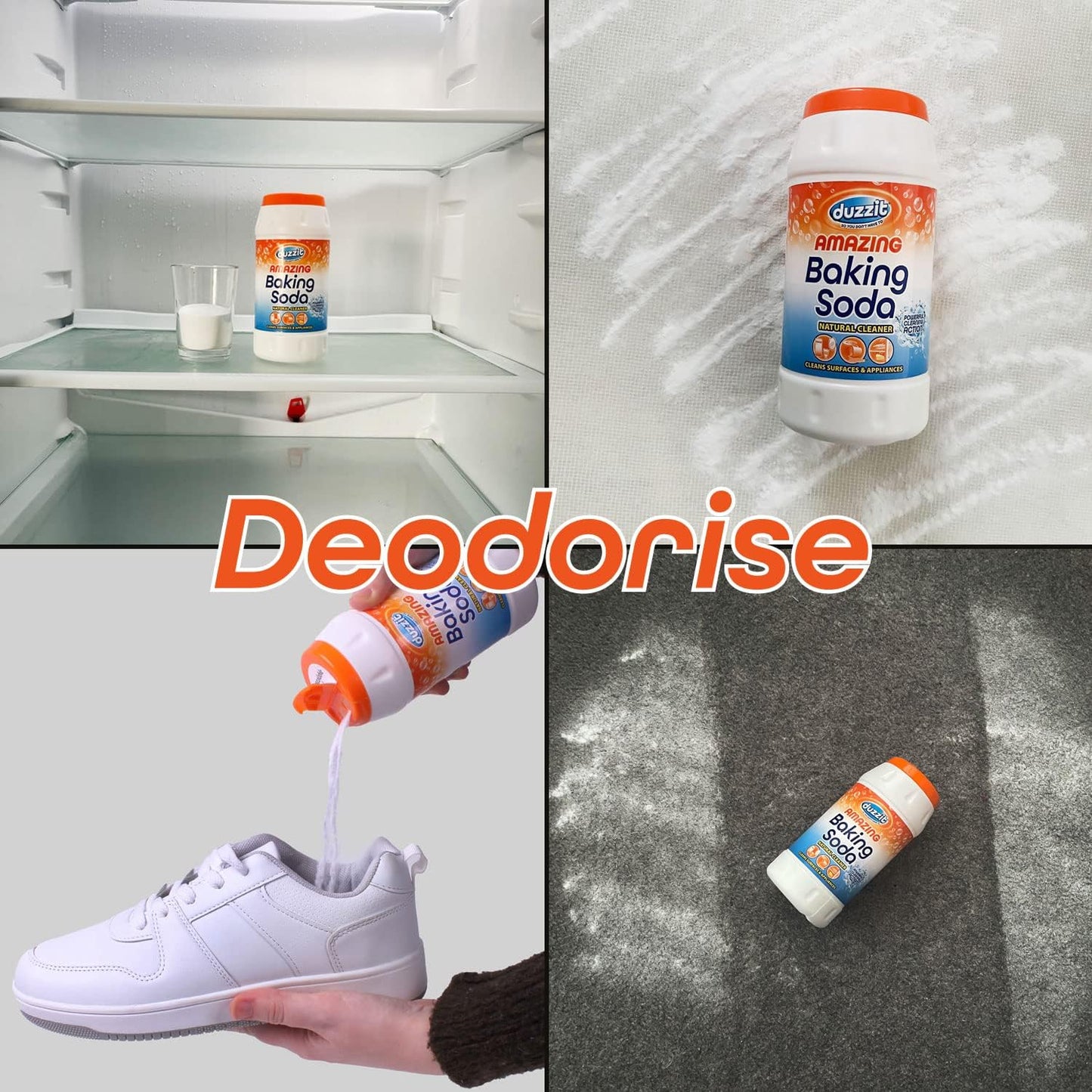 Duzzit Baking Soda, Cleans, Deodorises & More! Triple Pack, 100'S Of Uses