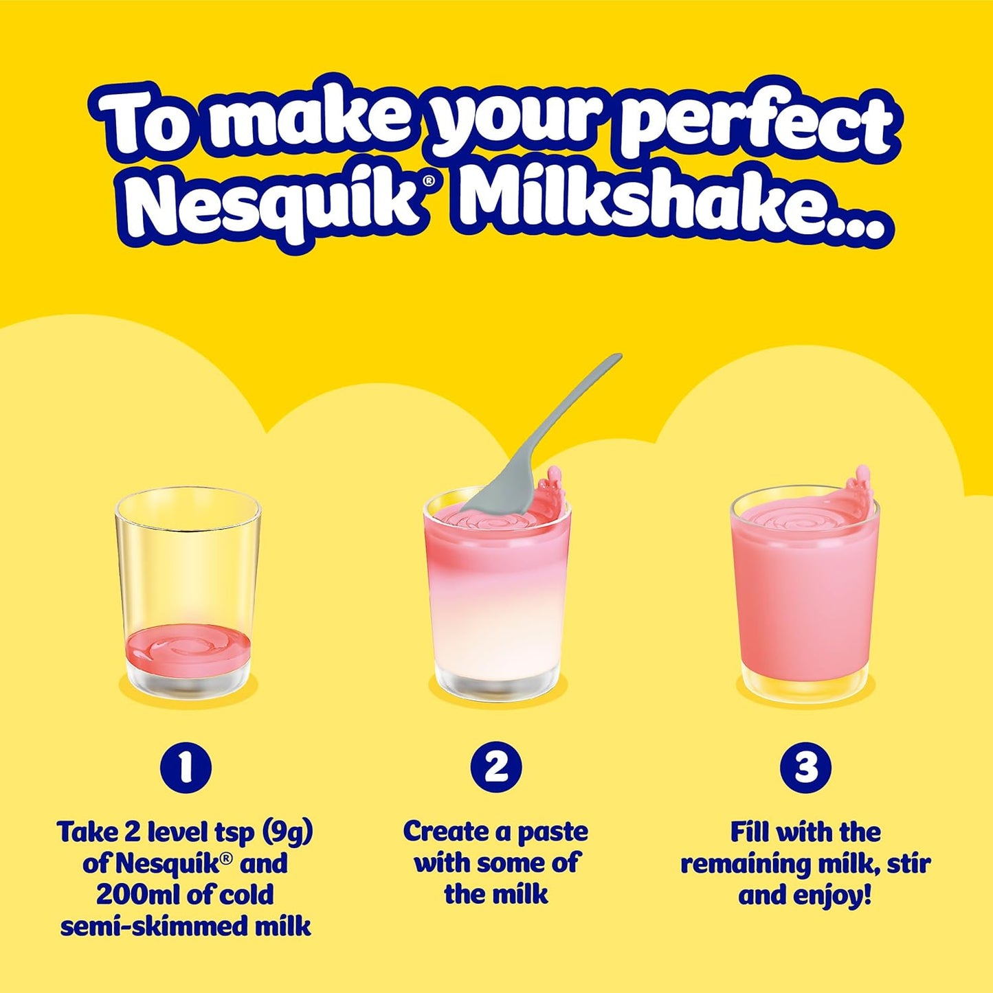 Nesquik Powder Strawberry 300 G (Pack of 10)