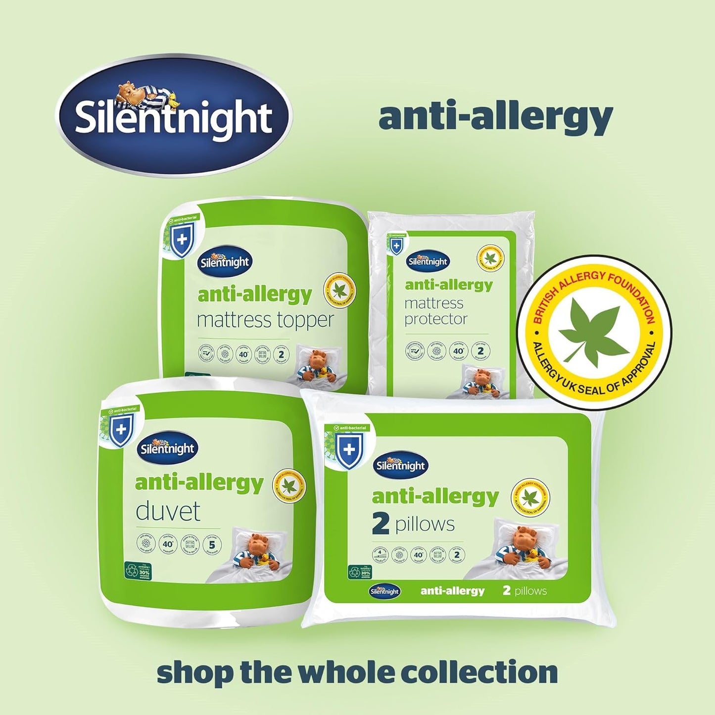 Silentnight Anti Allergy Super-King Size Duvet 10.5 Tog - All Year Round Winter Quilt Duvet Anti-Bacterial and Machine Washable with Allergy UK Approved Anti Allergy Fibres - Super-King Size Bed