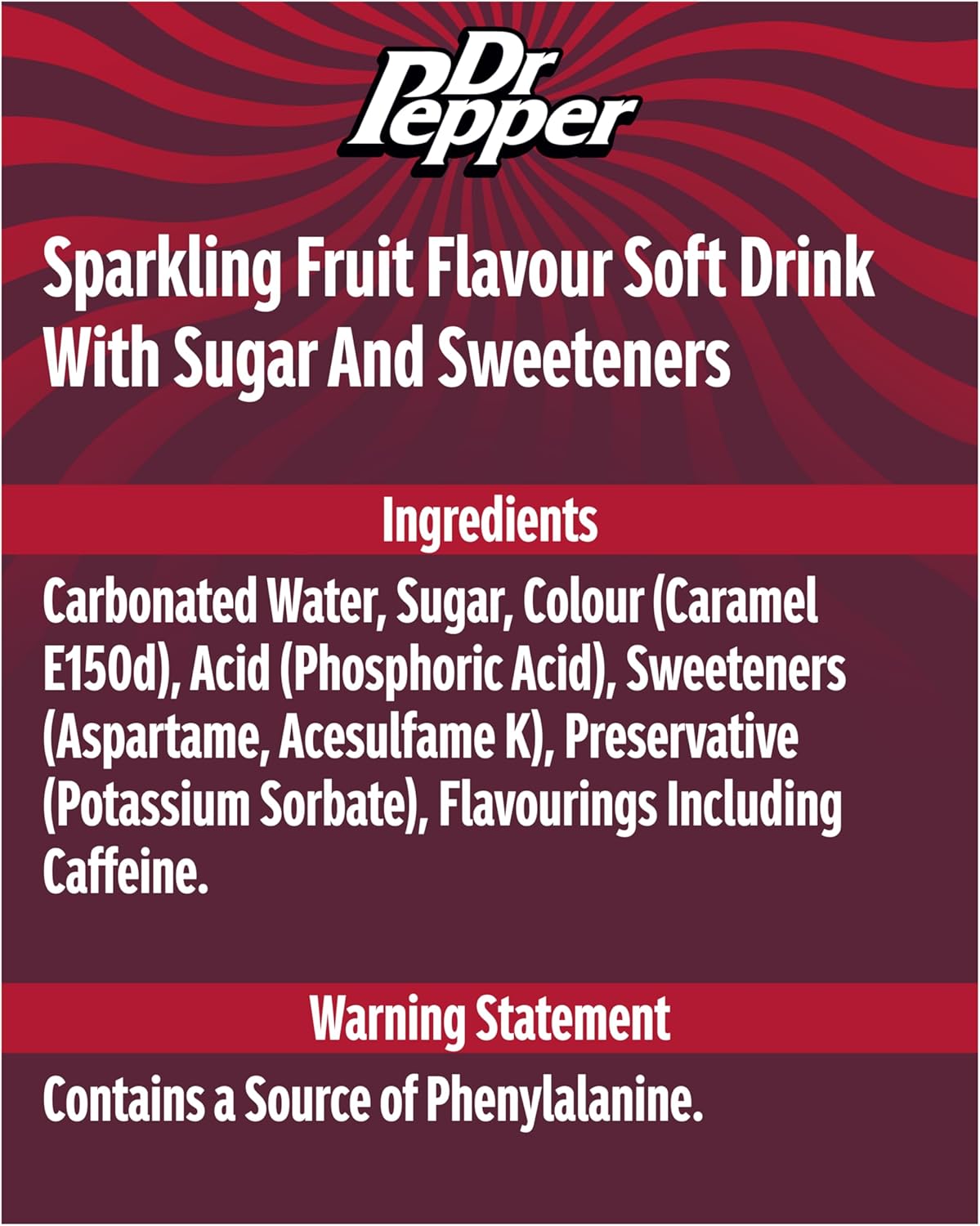 Dr Pepper 24 x 330ml Cans