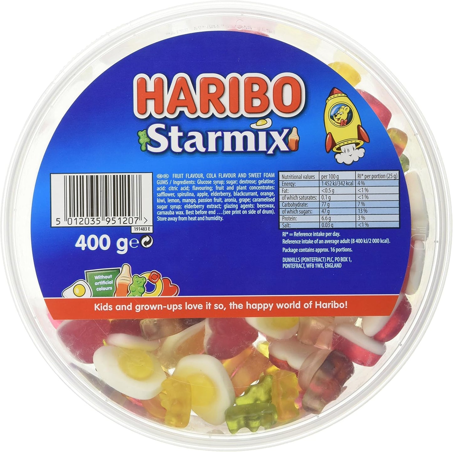 HARIBO Starmix – Gummy and Foam Sweets – 400g Sharing Tub