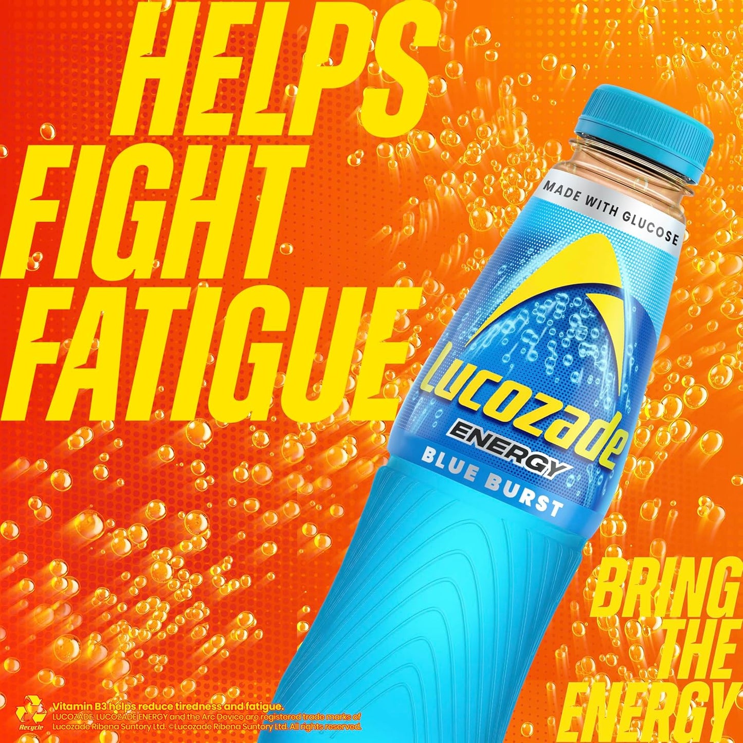 Lucozade Energy Blue Burst 500ml (Pack of 12)
