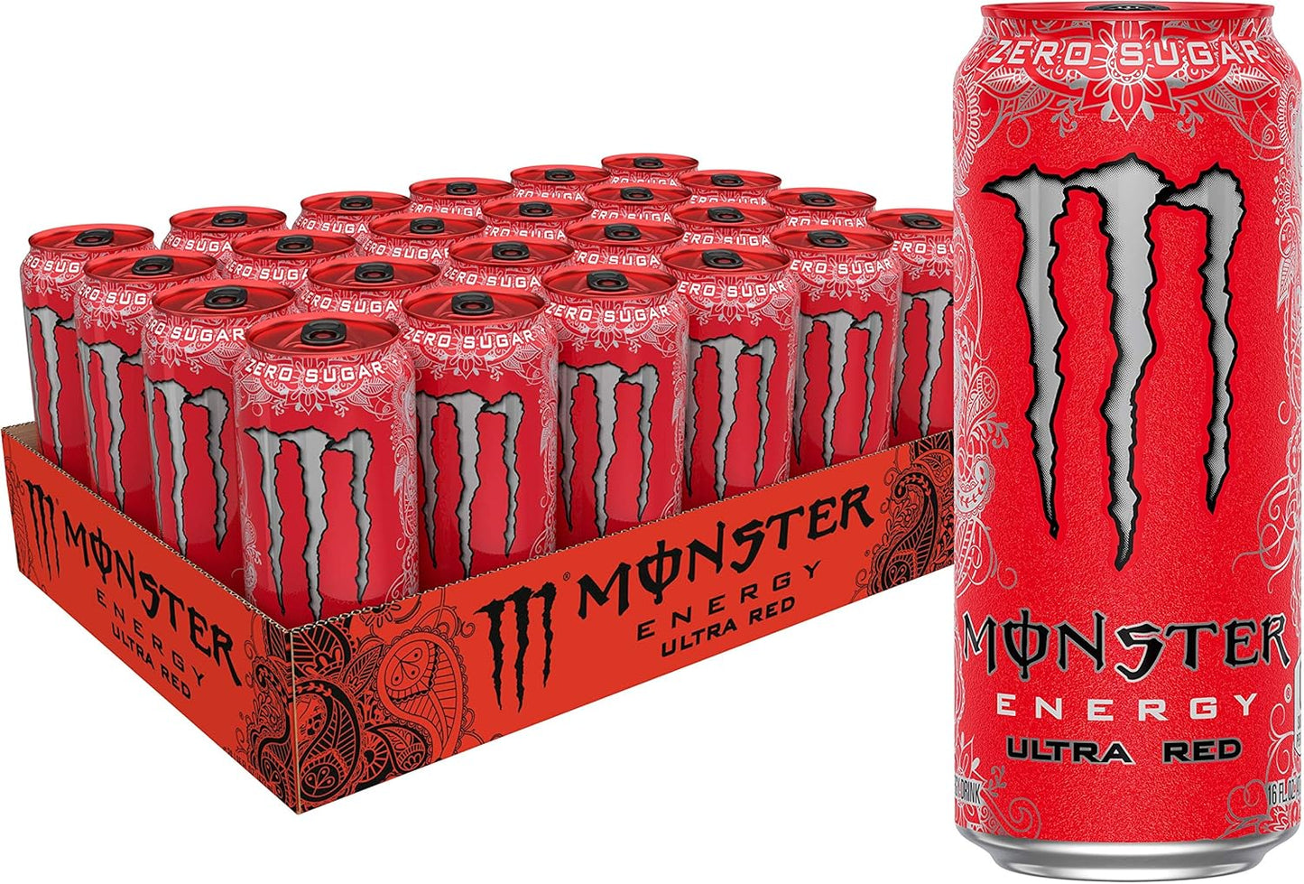 Monster Energy Ultra Rosá sugar-free energy drink, 473 ml (pack of 24).