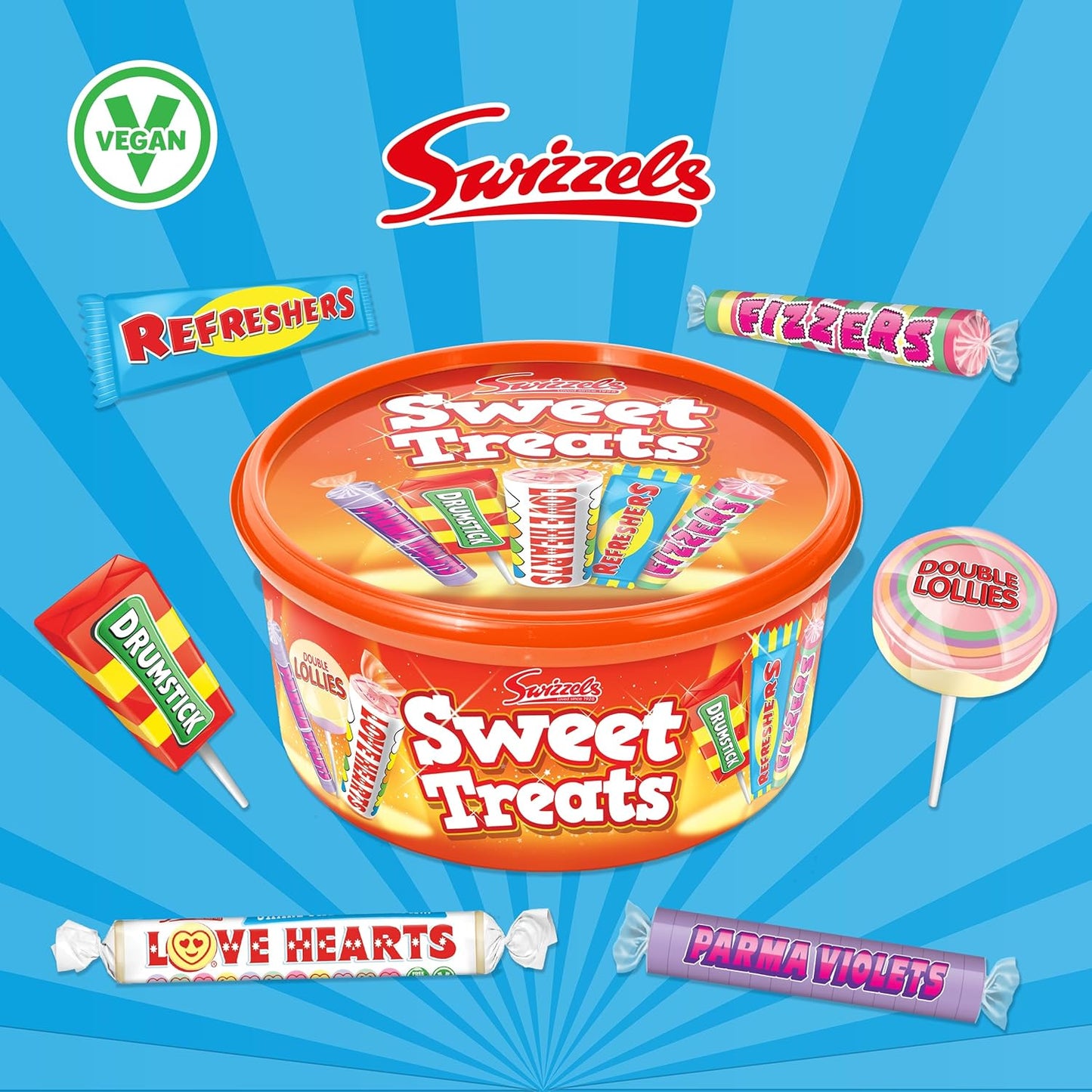 Swizzels Sweet Treats Tub 600g, White