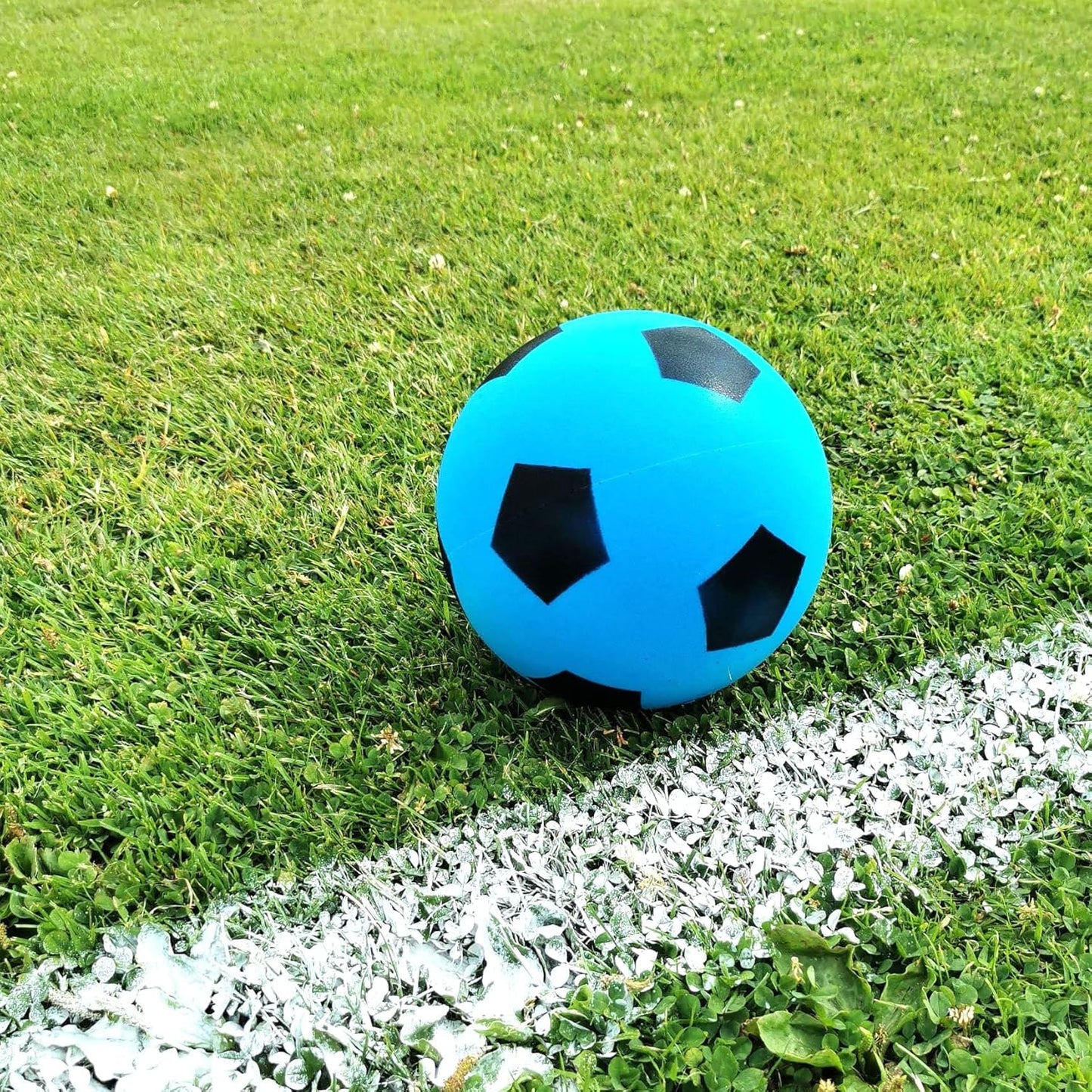 HTI Toys & Games Fun Sport Size 5 Blue Football | Indoor/Outdoor Soft Sponge Foam Soccer Ball Great Fun For Adults And Kids Boys & Girls
