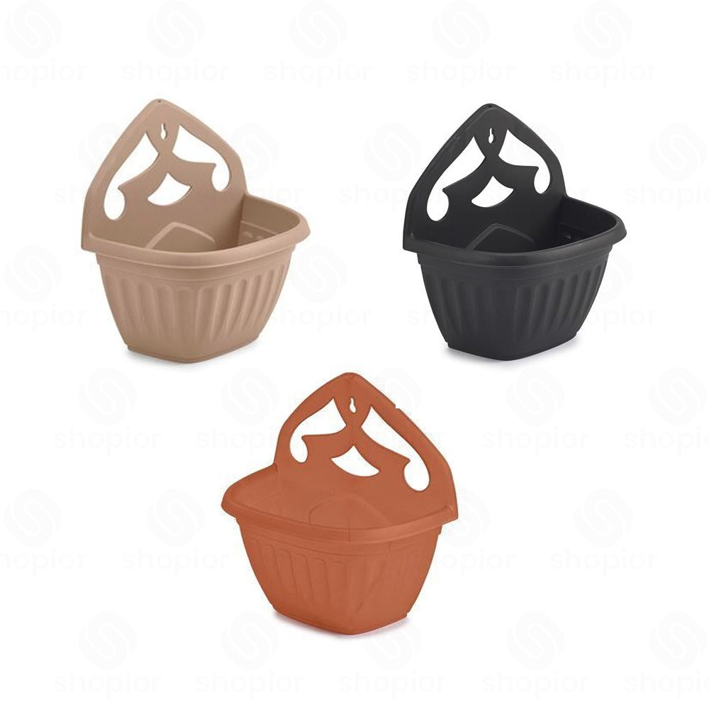Athens Wall Planter 32cm – Decorative Ribbed Indoor & Outdoor Wall Mounted Plant Pot for Flowers