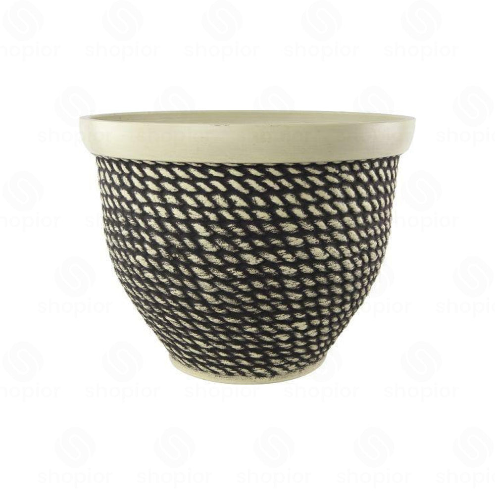 Woven Rope Planter 40cm - Large Decorative Indoor & Outdoor Garden Plant Pot – Plastic Flower Planter