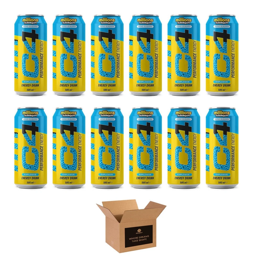 C4 Performance Energy Drink 500ml – Sugar Free Energy Boost with 160mg Caffeine, 1050mg Taurine & 250mg Betaine | Explosive Energy, Great Taste, Zero Sugar