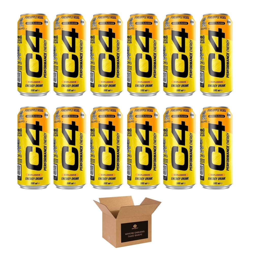 C4 Performance Energy Drink 500ml – Sugar Free Energy Boost with 160mg Caffeine, 1050mg Taurine & 250mg Betaine | Explosive Energy, Great Taste, Zero Sugar