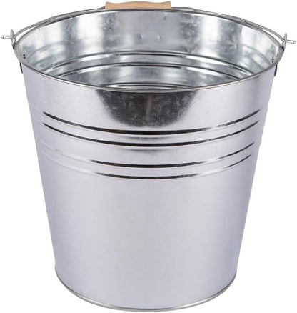Galvanised Steel Coal & Ash Bucket – Heavy Duty Firewood & Kindling Storage Bin