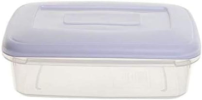 Whitefurze Rectangular Food Storage Container 0.8 Litre Clear (Pack of 6)