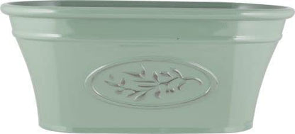 Fargro Plastic Outdoor Classic Olive Trough Planter With Glossy Finish 38cm Frost Proof Long Lasting Flower Pot Garden Planter- (Green) (KA200328GN)