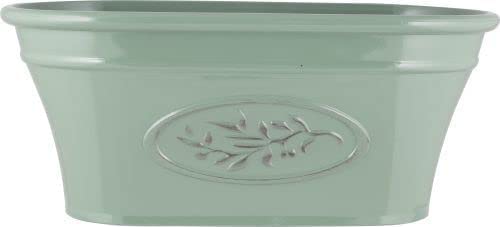 Fargro Plastic Outdoor Classic Olive Trough Planter With Glossy Finish 38cm Frost Proof Long Lasting Flower Pot Garden Planter- (Green) (KA200328GN)