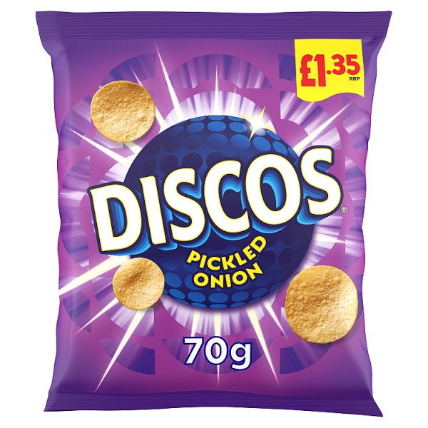 Discos Crisps Multipack 6 | Cheese & Onion, Salt Vinegar, Prawn Cocktail Flavour