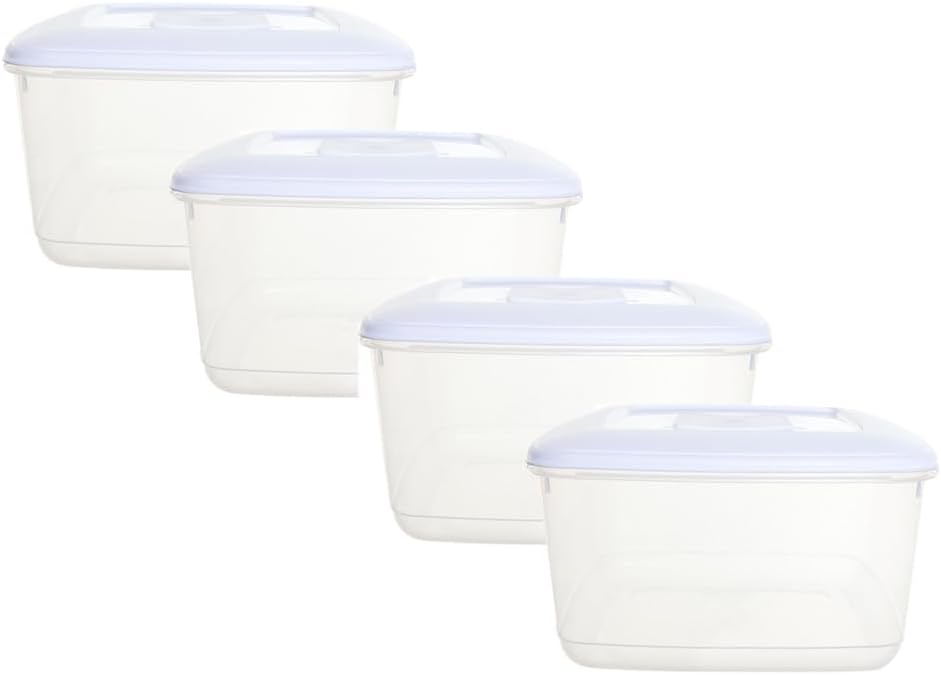 10L Airtight Food Storage Container with Lid – BPA-Free Plastic Square Box | Fridge, Freezer, Microwave & Dishwasher Safe | Dry Food, Flour, Cereal, Pasta, Meal Prep Organizer (Pack 2)