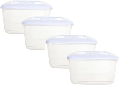 10L Airtight Food Storage Container with Lid – BPA-Free Plastic Square Box | Fridge, Freezer, Microwave & Dishwasher Safe | Dry Food, Flour, Cereal, Pasta, Meal Prep Organizer (Pack 2)
