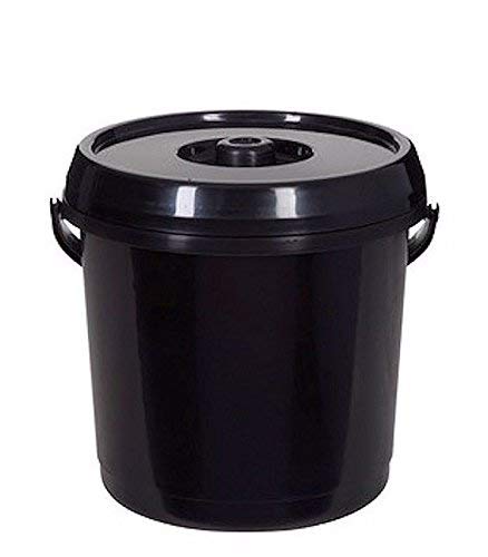Whitefurze 14L Bucket with Lid, Black 1X