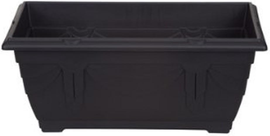shopior Venetian Window Box Planter Pot– Durable Rectangle Plastic Outdoor Planters for Home & Garden | Planting Trough for Windows (Green - Pack 1, 40cm - (Window Box))