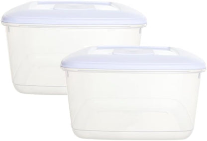 10L Airtight Food Storage Container with Lid – BPA-Free Plastic Square Box | Fridge, Freezer, Microwave & Dishwasher Safe | Dry Food, Flour, Cereal, Pasta, Meal Prep Organizer (Pack 2)