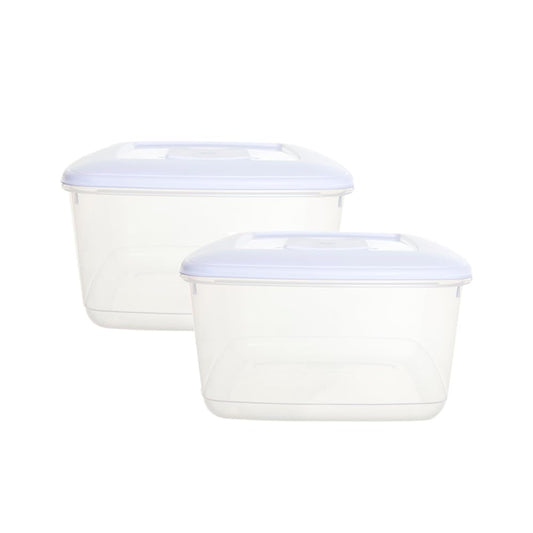 10L Airtight Food Storage Container with Lid – BPA-Free Plastic Square Box | Fridge, Freezer, Microwave & Dishwasher Safe | Dry Food, Flour, Cereal, Pasta, Meal Prep Organizer (Pack 2)