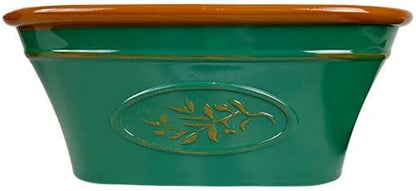 Fargro Olive Trough 38cm - Dark Green with Brown Rim Code: KA200328DGBR