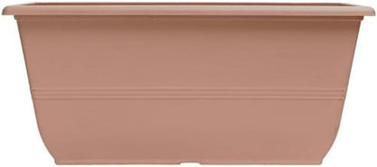shopior 30cm (12 Inch) Peach Terracotta Plastic Plant Pots – 10L Round Garden Planters with Drainage – Weatherproof Indoor & Outdoor Tub (Peach Terracotta, Phidelphia Window Box 20"-Pack 1)