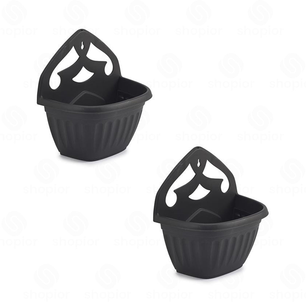 Athens Wall Planter 32cm – Decorative Ribbed Indoor & Outdoor Wall Mounted Plant Pot for Flowers