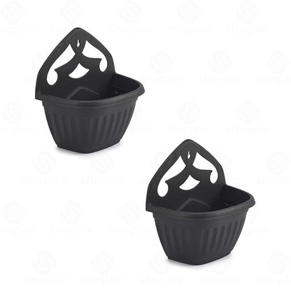Athens Wall Planter 32cm – Decorative Ribbed Indoor & Outdoor Wall Mounted Plant Pot for Flowers